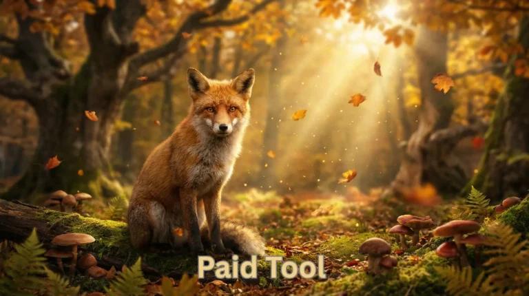 Free vs paid AI image generator comparison showing the same fox prompt generated on free and premium tools