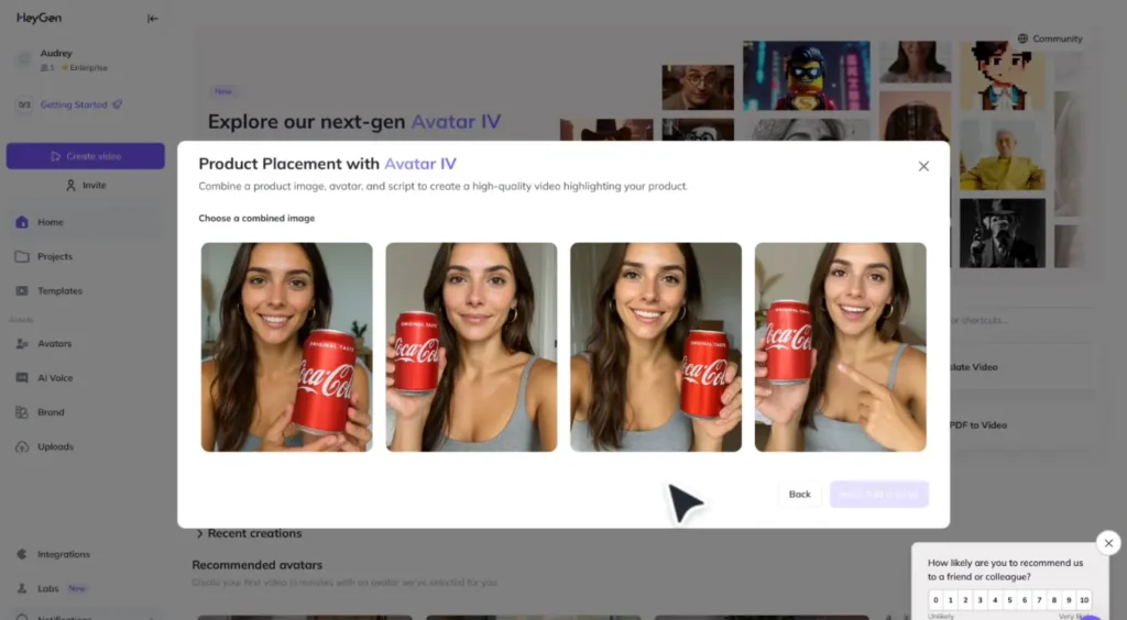 HeyGen Video Translate feature showing automatic lip-sync translation from English to Japanese