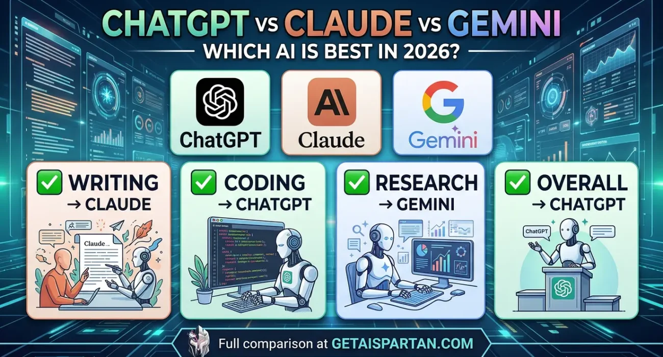 ChatGPT vs Claude vs Gemini comparison - which AI chatbot is best in 2026