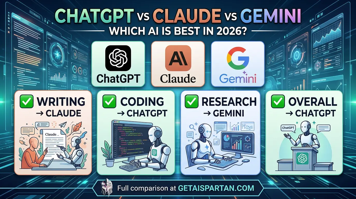 ChatGPT vs Claude vs Gemini comparison - which AI chatbot is best in 2026