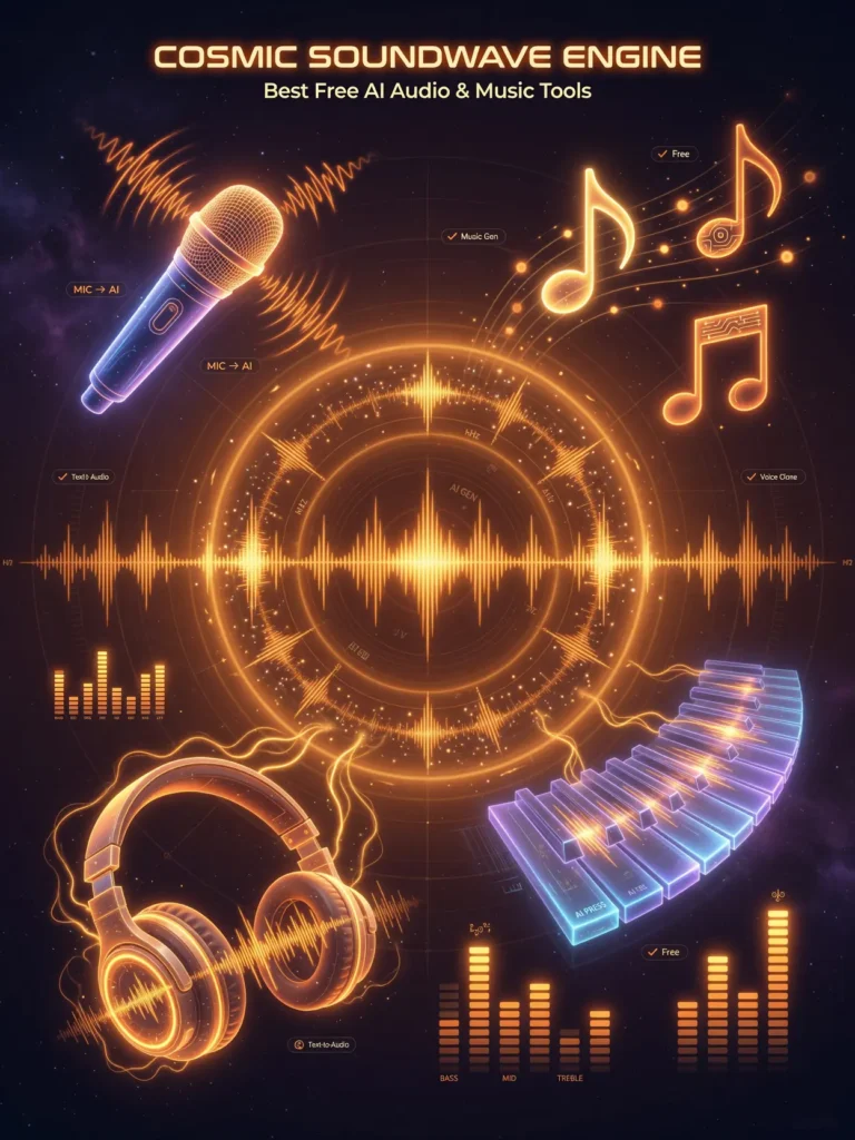 Best free AI audio and music generation tools in 2026 including Suno AI, Udio, ElevenLabs, Murf AI, AIVA, and Speechify reviewed