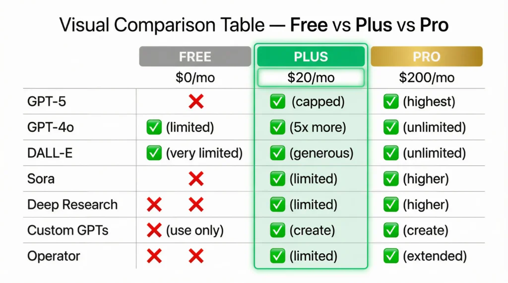 chatgpt-free-vs-plus-vs-pro-comparison